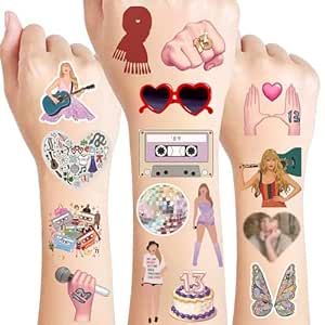 100PCS Temporary Tattoo For Fan Birthday Party Decorations Hand Tattoo Party Favor Party Supplies Gift For Kid Boy Girl Adult Pretty Christmas Gift